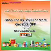 Get Flat 26% OFF on Online Groceries Shopping on Needsthesupermarket