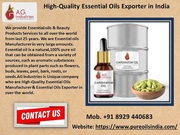 High-Quality Essential Oils Exporter in India