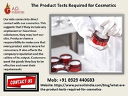 The Product Tests Required for Cosmetics 