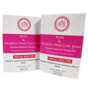 Advik Ayurveda Rose and French Pink Clay Soap - Cleansing and Hydratin