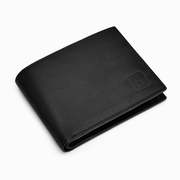 Stud Black Leather Wallet-RFID Blocking,  Slim Bifold,  8 Compartments