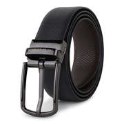 Reversible Black & Brown Italian Leather Men's Belt (Texture: Viper) 