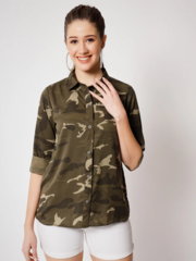 Army print shirt women